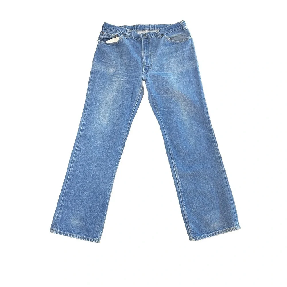 Vintage Levis Mens Medium Wash Straight Leg Denim Jeans Blue W34 L30